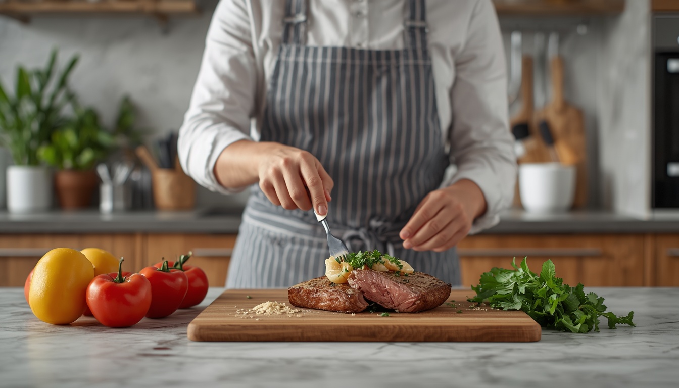 Quick and nutritious weekday dinner preparation in modern kitchen